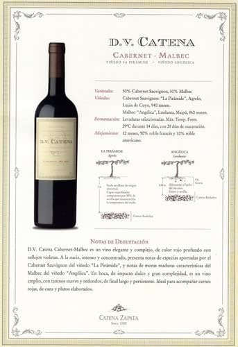 Caixa Fechada - Vinhos DV Catena Cabernet Malbec - 6 unidades