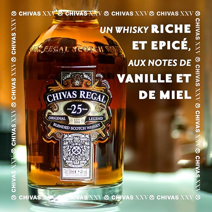 Chivas Regal Whisky 25 anos Escocês 700ml Chivas Sabor Whisky 700 ml