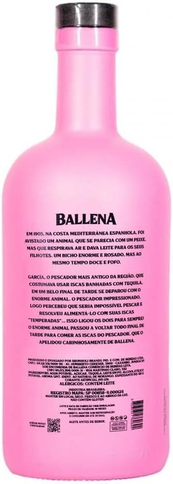 Licor Ballena Creme De Morango com Tequila 750ml