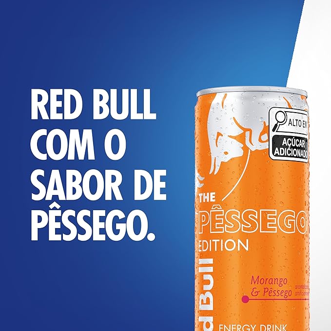 Pack de 24 Latas Red Bull Energético, Morango & Pêssego, 250ml